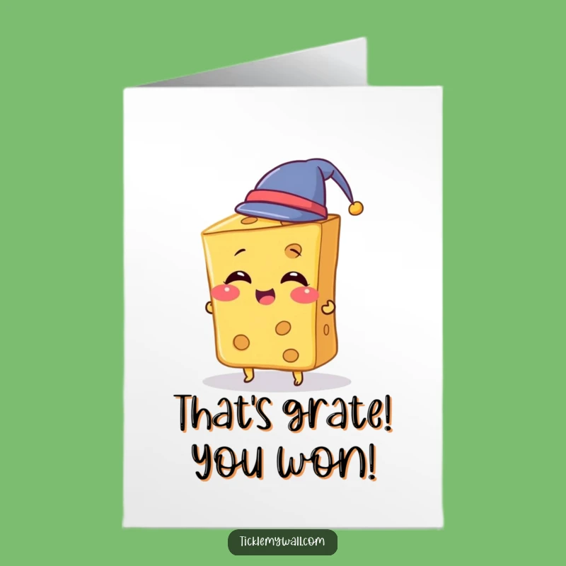 Free Printable Cheesy Hat Congrats Card - Amusing Downloadable Gift for Big Wins