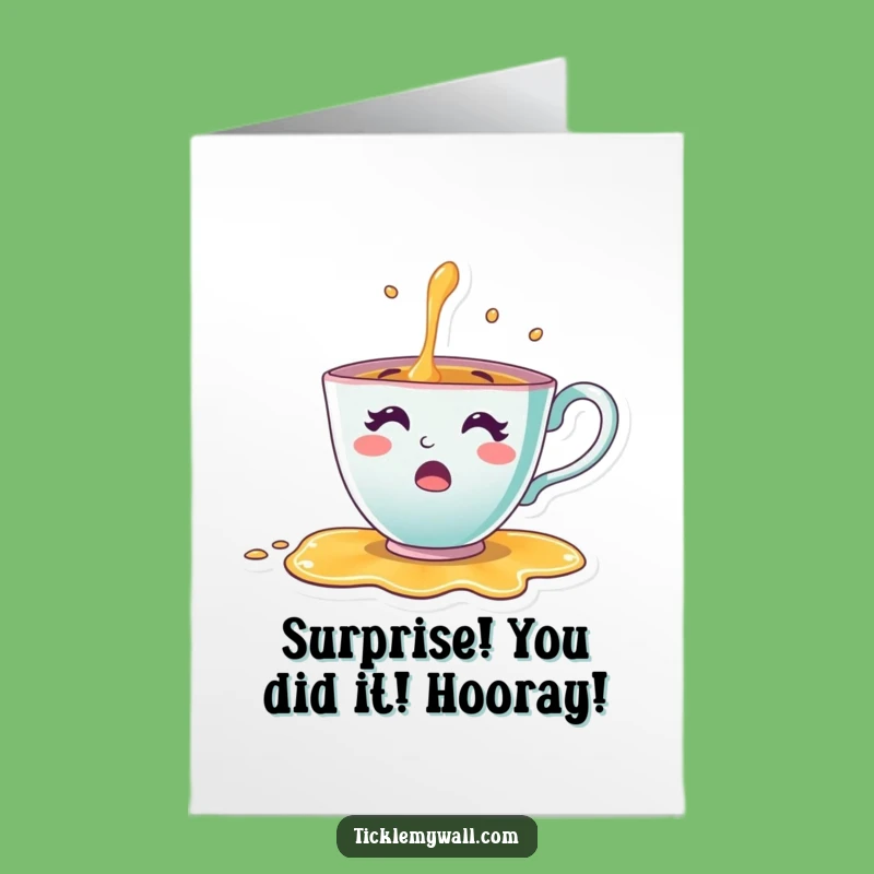Free Printable Surprise Teacup Congrats Card - Funny Downloadable Gift for Big News!