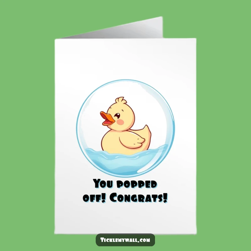 Free Printable Rubber Ducky Bubble Congrats Card - Whimsical Downloadable Gift for Success