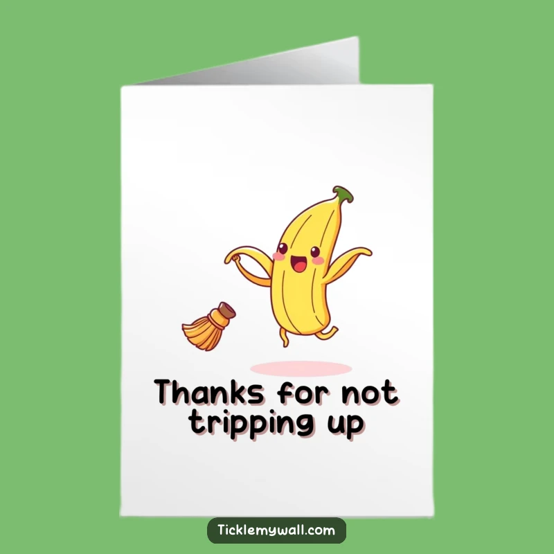 Free Printable Thank You Card: Banana Peel Dance - Funny Downloadable Thanks