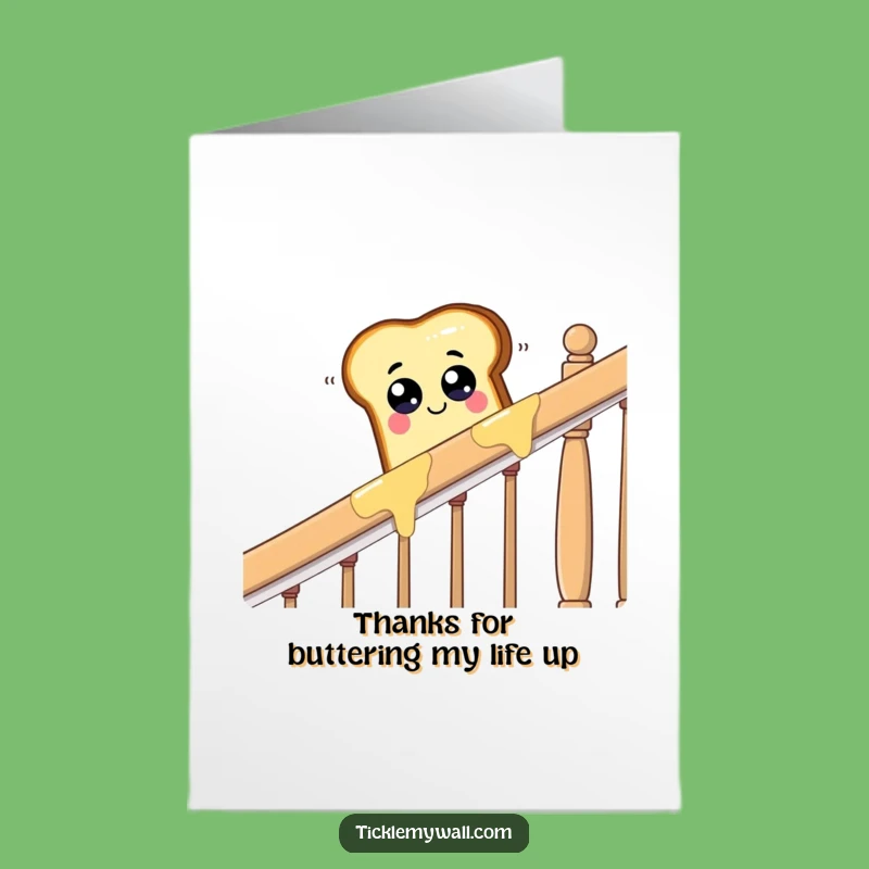 Free Printable Thank You Card: Toast Slide Thanks - Quirky Downloadable