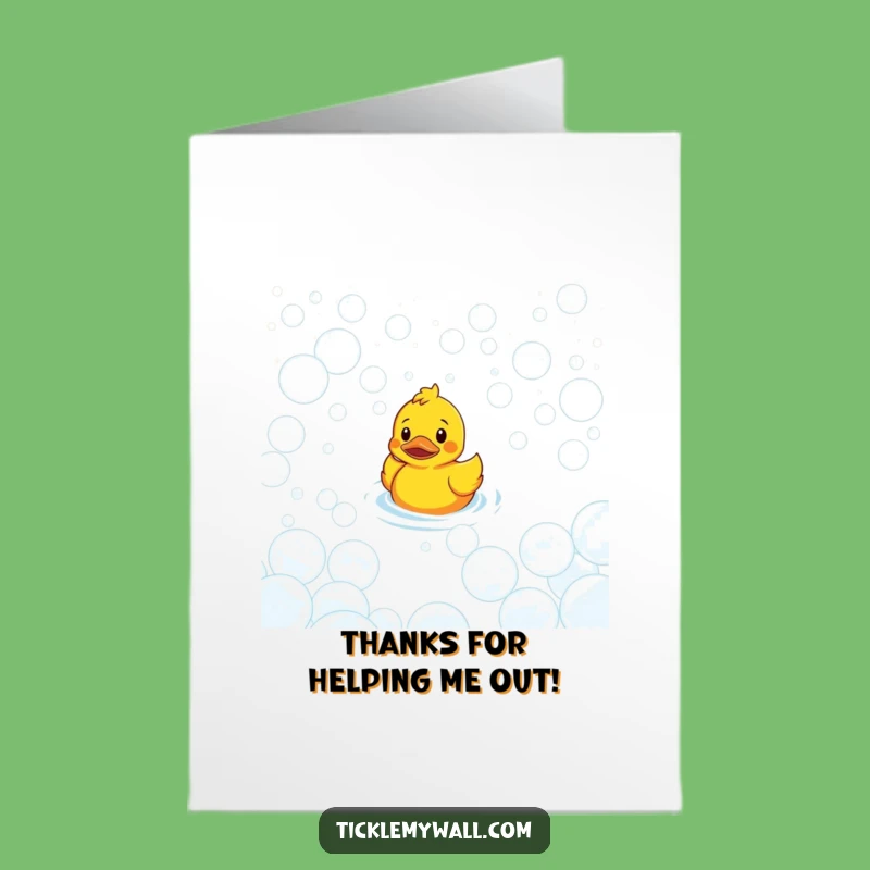 Free Printable Thank You Card: Confused Duck Bubble Maze for a Funny Downloadable Gift