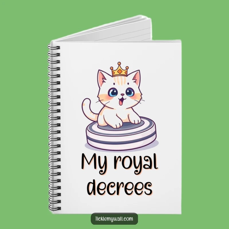 Funny Cat Crown Roomba Notebook: Hilarious Journal for Cat Lovers' Ideas