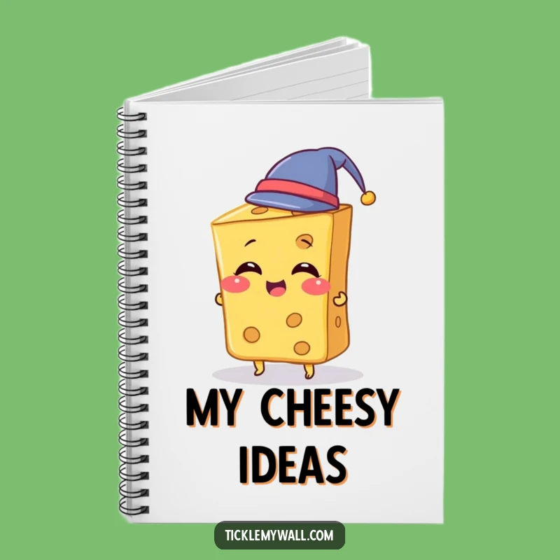 Funny Cheese Hat Notebook: Giggling Cheese Slice Tries Tiny Hat, Jot Down Funny Ideas