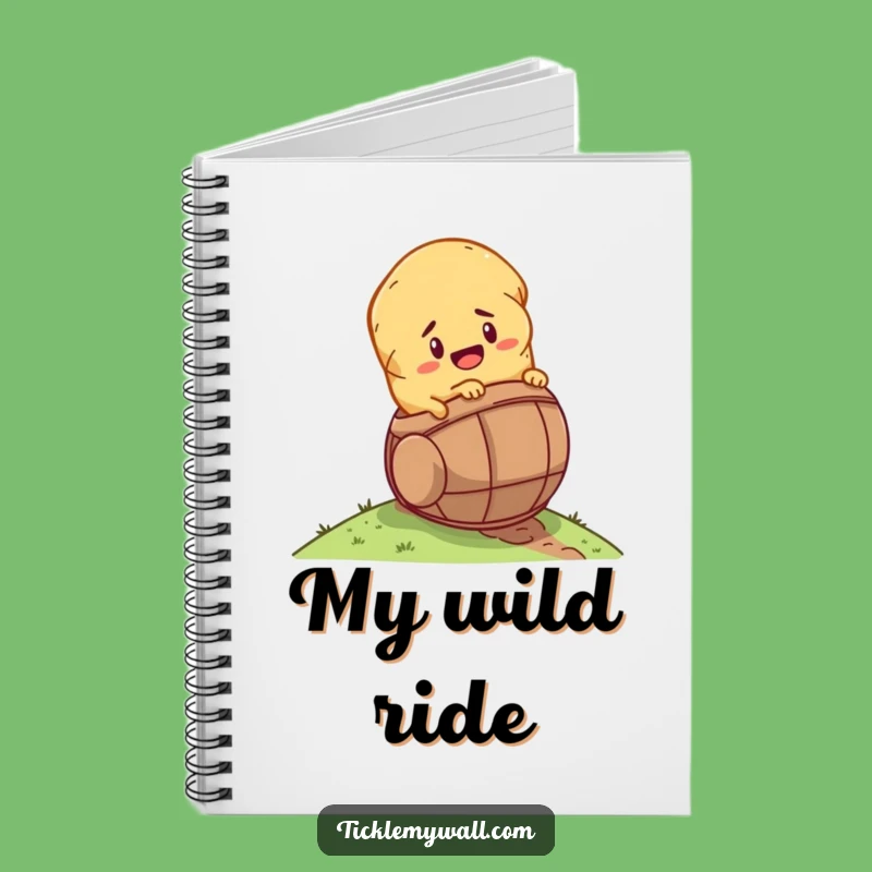 Funny Determined Potato Barrel Notebook - Adventurous & Humorous Journal