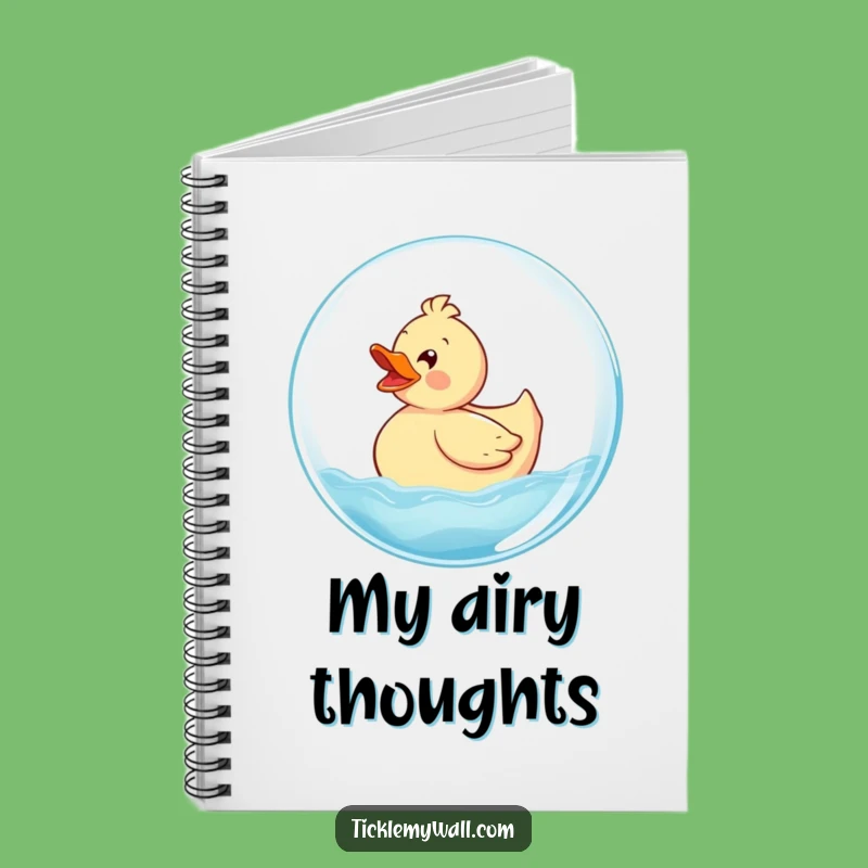 Funny Rubber Ducky Bubble Notebook: Delighted Ducky Rides Giant Bubble, Jot Funny Ideas