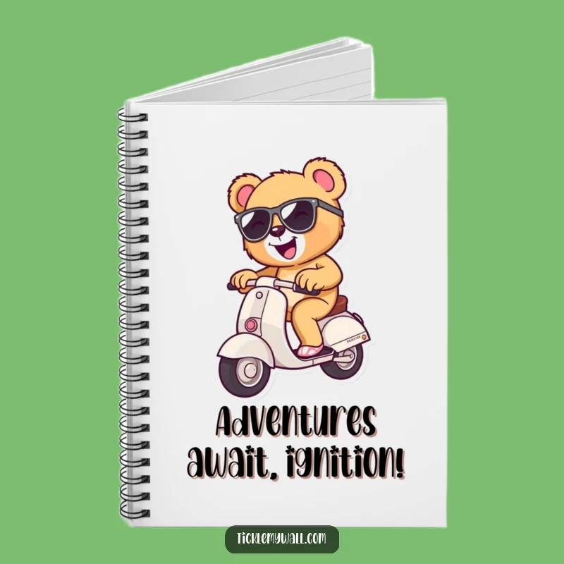 Funny Teddy Bear Scooter Notebook: Jot Down Ideas with This Hilarious Bear's Speedy Journal