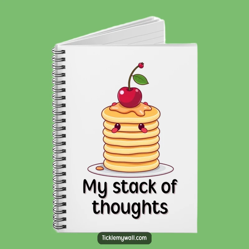 Funny Wobbly Pancake Notebook, Breakfast Ideas Journal, Hilarious Foodie Stationery