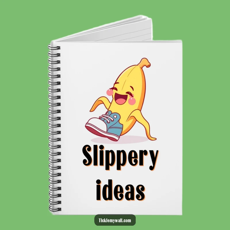 Funny Banana Peel Notebook - Comedic Slip Journal Gift