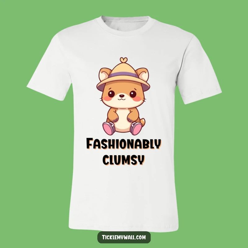 Funny Animal T-Shirt Gift - Cute Pet with Hat and Shoes on Hands!