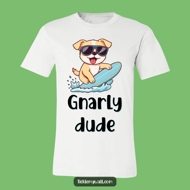 Funny Surf Dog Shades T-Shirt: Cool Canine Ride, Epic Gift!