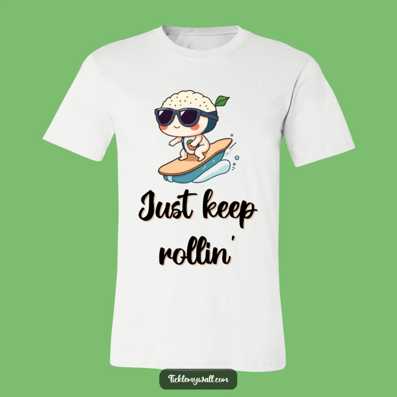 Funny Sushi Wave Sunglasses T-Shirt: Coolest Beach Vibes Apparel!
