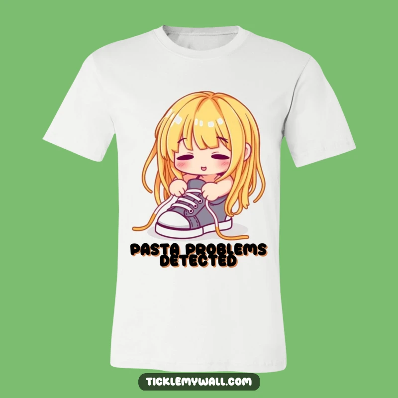 Funny Spaghetti Shoelace T-Shirt: Pasta Problems Humor - Perfect Gift!