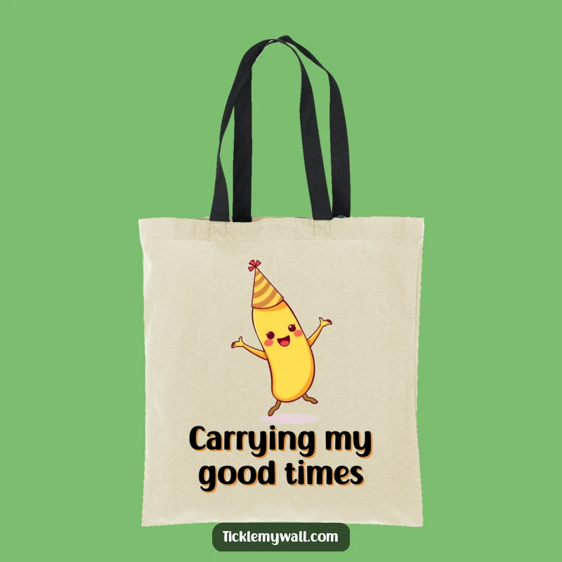 Funny Dancing Banana Slips Tote Bag: Carry Your Laughs