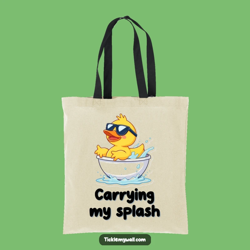 Funny Sunglasses Duck Splash Tote Bag: A Hilarious Accessory for Beach Fun