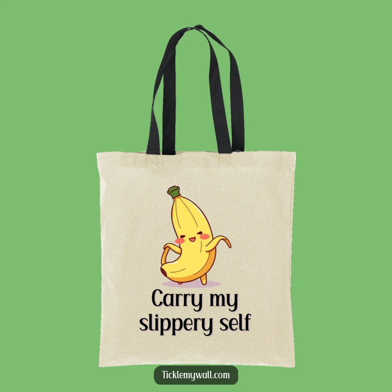 Funny Banana Peel Slip Tote Bag Carry Your Comedy