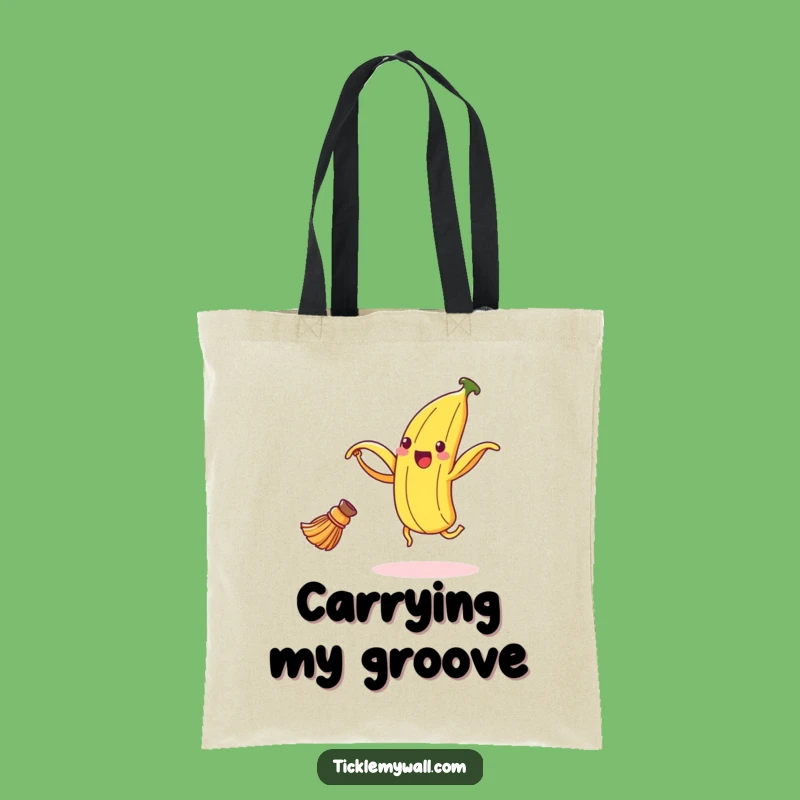 Funny Dancing Banana Peel Tote Bag - Carry Your Moves with Sweet Cartoon Style!